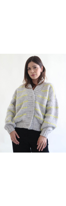 Gita Cardigan, Silver/Ginger