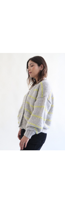 Gita Cardigan, Silver/Ginger