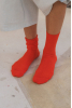 Rib Overankle Socks, Bill Red