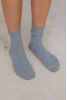 Rib Overankle Socks, Simon Grey