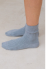 Rib Overankle Socks, Simon Grey