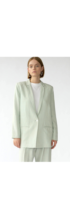 Mena Blazer, Mint Grey