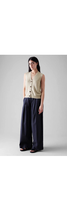 Fine Knitted Tank, Parchment