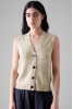 Fine Knitted Tank, Parchment