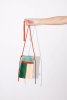 Mini Pleated Bag, Emerald