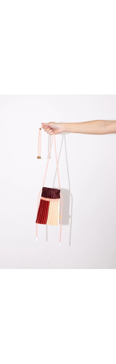 Mini Pleated Bag, Ruby