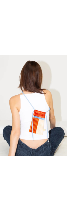 Mini Pleated Bag, Sienna