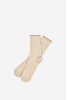 Herringbone Socks, Ecru