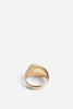 Oval Stone Ring Gold, Bone