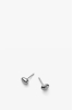 Egg Earrings, Silver