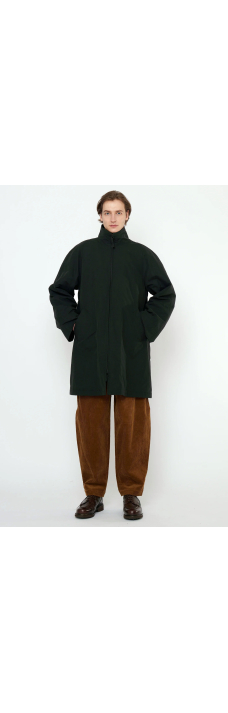 Double Collar Overcoat, Black