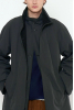 Double Collar Overcoat, Black