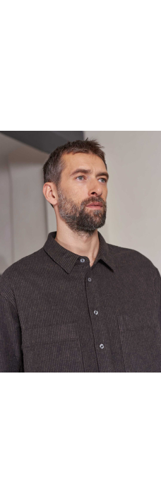 Dario Shirt, Striped Brown