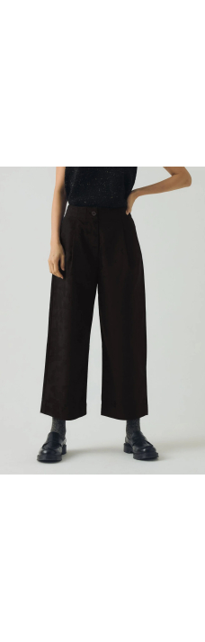 Herringbone Trousers, Black