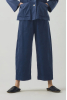 Barrel Leg Trousers, Denim Blue