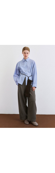 Momoka Shirt, Salvia Blue
