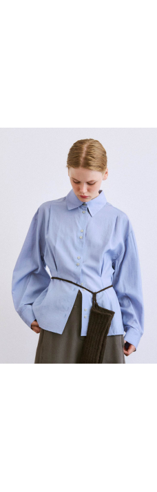 Momoka Shirt, Salvia Blue