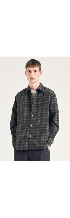 Ole Wool Check Shirt, Charcoal