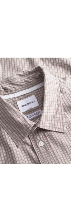 Ole Poplin Check Shirt, Walnut