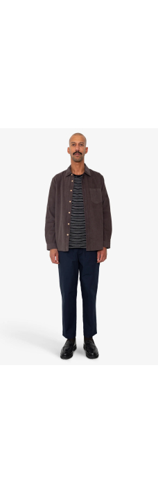 Direction Babycord Shirt, Black Grape