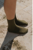 Rib Overankle Socks, Khaki