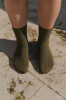 Rib Overankle Socks, Khaki