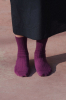 Rib Overankle Socks, Gesso Purple