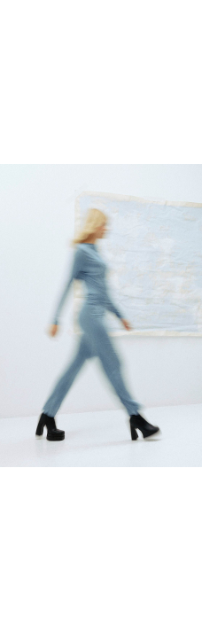 High Waist Pants, Blue Heaven