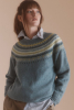 Fair Isle Yoke Crew, Oribe Green