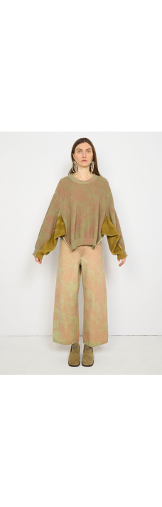 Rib Knit Sweater, Apricot/Apple