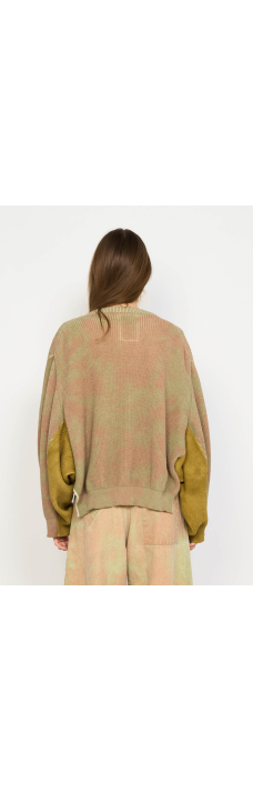 Rib Knit Sweater, Apricot/Apple