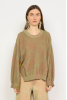 Rib Knit Sweater, Apricot/Apple
