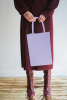 Ribbed Tube Skirt, Burgundy