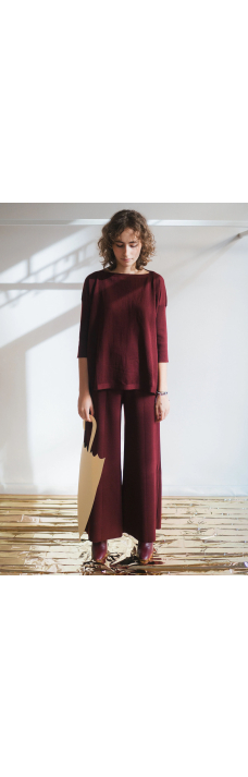 Milano Trousers, Burgundy