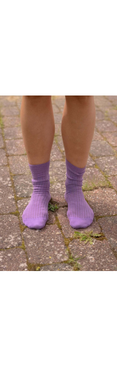 Rib Overankle Socks, Poa Purple