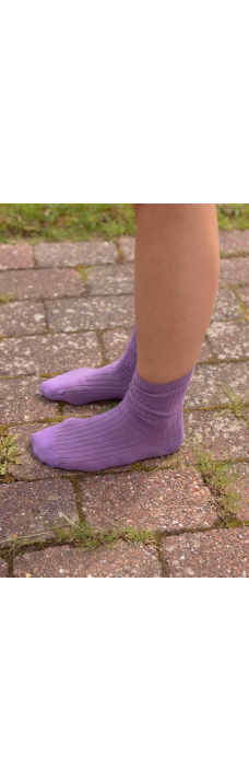 Rib Overankle Socks, Poa Purple
