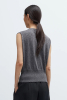 Flecked Cotton Waistcoat, Grey