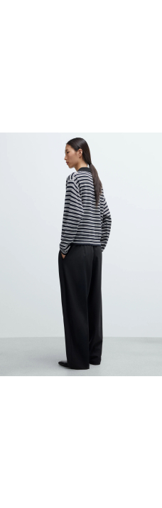 Merino Wool Polo Cardigan, Striped