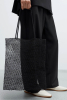 Beaded Tote Bag, Black