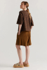 Obelisk Tee, Brown Lila Stripe