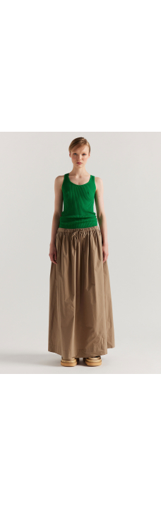 Duet Knit Singlet, Green