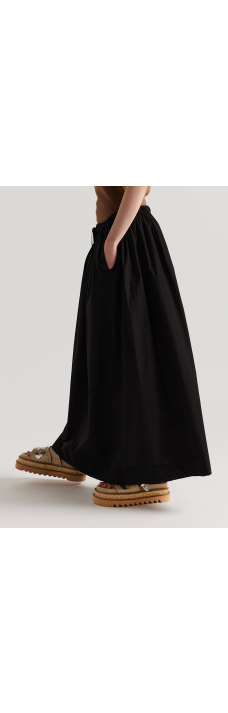 Tempo Gathered Skirt, Black