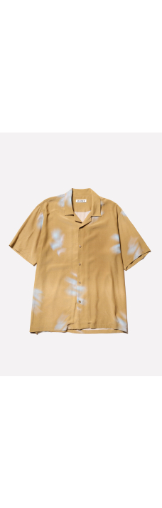 Wring Print Shirt, Sand Turquoise