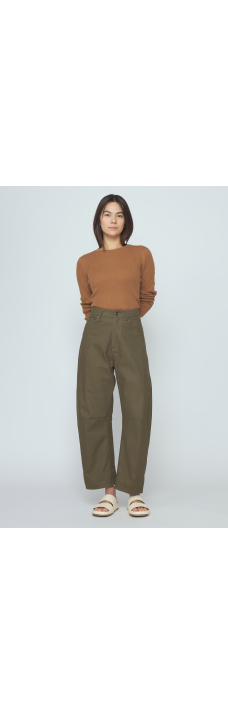 Curve Leg Work Trouser, Olive Green