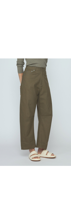 Curve Leg Work Trouser, Olive Green