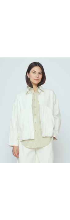 Panel Pockets Jacket, Pearl White
