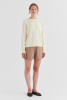 Pointelle Sweater, Ecru