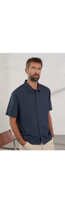 Klaas SS, Linen Cold Navy