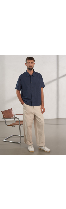 Klaas SS, Linen Cold Navy