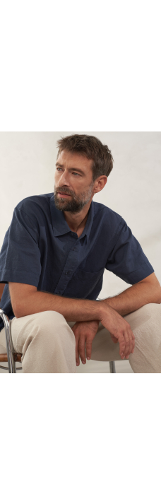 Klaas SS, Linen Cold Navy